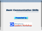 Basic communication skills