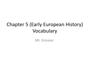 Early European History Vocabulary Illustrations