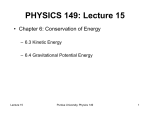 6.3 Kinetic Energy - Purdue Physics