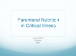 Parenteral Nutrition in Critical Illness