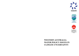 Western Australia Water Policy Issues in Climate Uncertainty (Report)