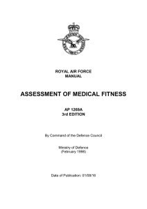 Royal Air Force Manual of Medical Fitness