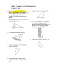 Right Triangles and Trigonometry Chapter 8 Test