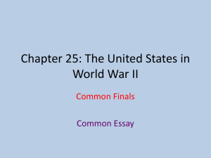 Chapter 25: The United States in World War II