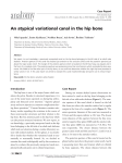 An atypical variational canal in the hip bone