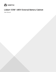 Liebert eXM 480V External Battery Cabinet User Manual