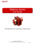 Makros Series 2000-2100nm Optical Isolators User Guide