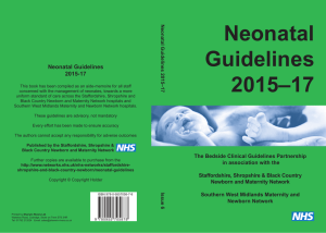 Neonatal Guidelines 2015–17