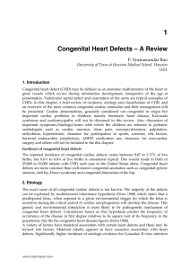 Congenital Heart Defects – A Review