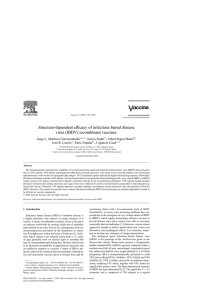 Structure-dependent efficacy of infectious bursal disease virus (IBDV