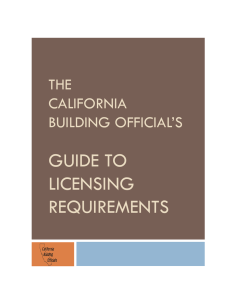 guide to licensing requirements