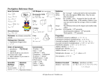 PreAlgebra Reference Sheet