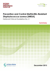 Prevention and Control Methicillin-Resistant Staphylococcus aureus