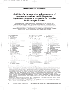 Guidelines for the prevention and management of community