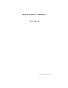 Measure Theoretic Probability P.J.C. Spreij