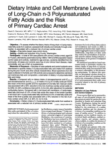 of Long-Chain n-3 Polyunsaturated of Primary Cardiac Arrest