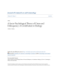 A Socio-Psychological Theory of Crime and Delinquency: A