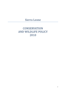 Conservation and Wildlife Policy.