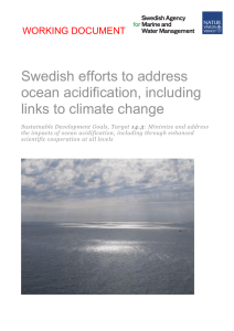 Swedish efforts to address ocean acidification, including links to