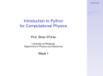 Introduction to Python for Computational Physics