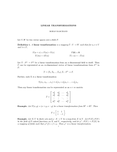 Linear Transformations