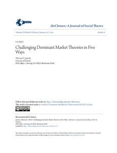 Challenging Dominant Market Theories in Five Ways