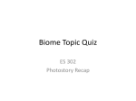 Biome Photostory Topic Quiz