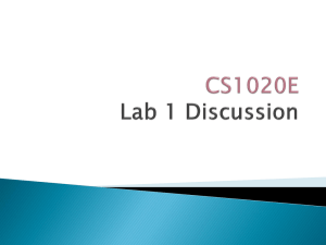CS1020E discussion slides for Lab 1 problems