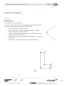 Geometry Module 1, Topic C, Lesson 13: Student