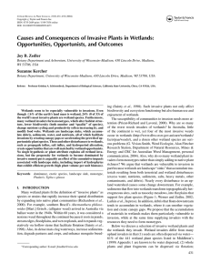 Causes and Consequences of Invasive Plants in Wetlands