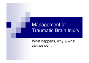 Management of Traumatic Brain Injury