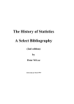 The History of Statistics A Select Bibliography (2nd edition) by Peter