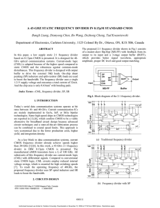 A 43-GHZ STATIC FREQUENCY DIVIDER IN 0.13ÂµM STANDARD