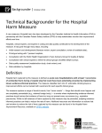 Technical Backgrounder for the Hospital Harm Measure