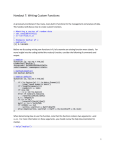 Handout 7: Writing Custom Functions
