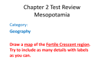 Chapter 2 Test Review Mesopotamia