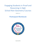 Engaging Students in Proof and Reasoning in High School Non