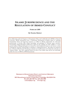 islamic jurisprudence and the regulation of armed conflict