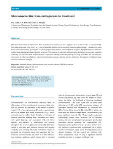 Chorioamnionitis: from pathogenesis to treatment