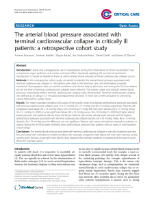 The arterial blood pressure associated with terminal
