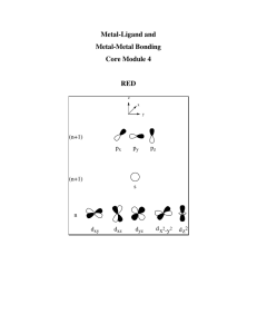 Metal-Ligand and Metal-Metal Bonding Core Module 4 RED