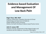 Evidence-based Medicine for Evaluation and Management of Low
