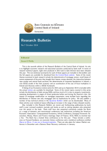 Research Bulletin 2014 - Central Bank of Ireland