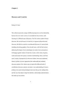 Discourse and creativity - Reading`s CentAUR