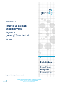 Infectious salmon anaemia virus genesig Standard Kit