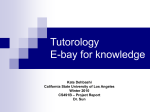Tutorology E-bay for knowledge