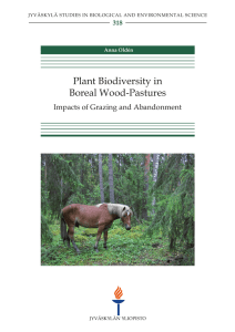 Plant biodiversity in boreal wood-pastures: Impacts of grazing