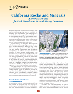 California Rocks and Minerals - Rediscovering the Golden State