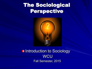 What is the Sociological Perspective? - mwitherspoon