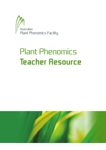 Plant Phenomics Teacher Resource